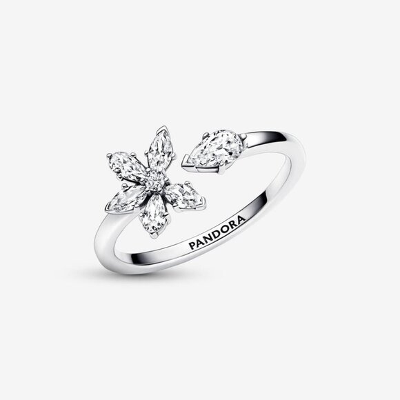 Pandora Sparkling Herbarium Cluster Open Ring - Picture 2 of 3